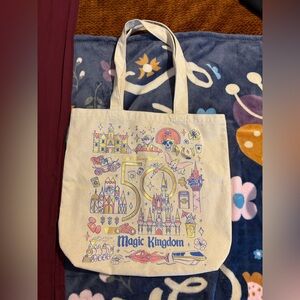 Walt Disney World 50th Anniversary Starbucks Magic Kingdom Canvas Tote Bag
